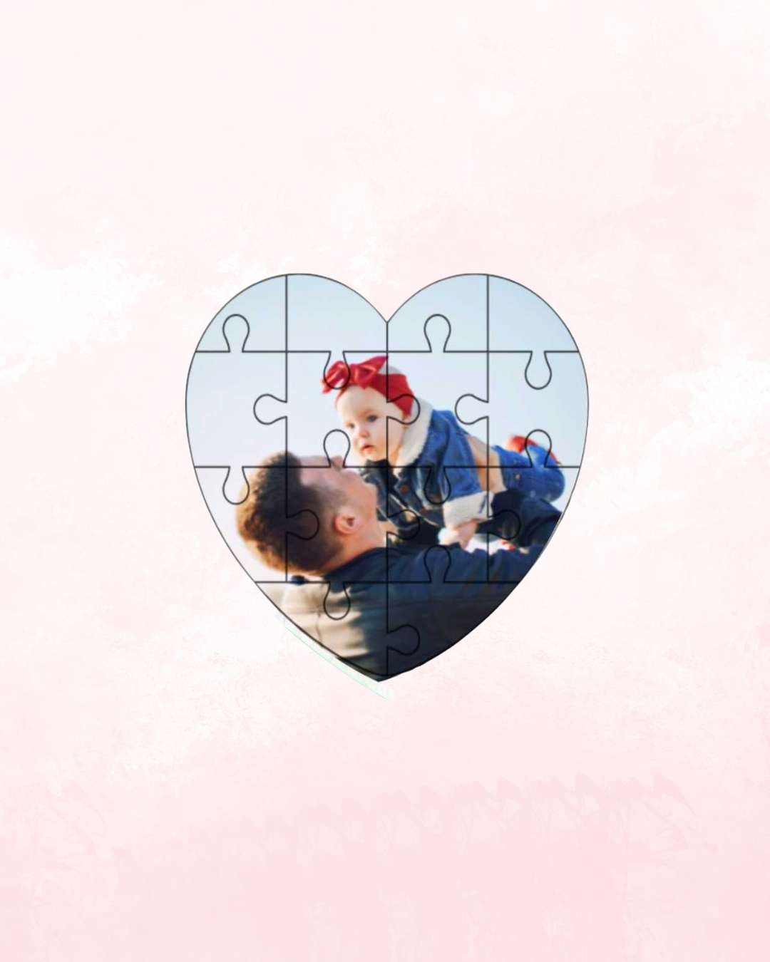 Puzzle a cuore personalizzabile