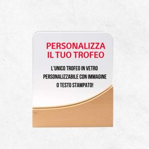 Trofeo in vetro rettangolare