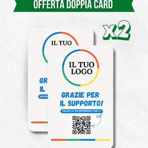 Doppia Card per Recensioni in PVC bianco