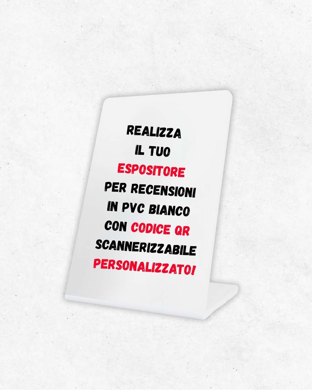 Espositore doppio per Recensioni in PVC bianco - immagine 2