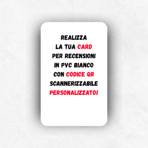 Card per Recensioni in PVC bianco