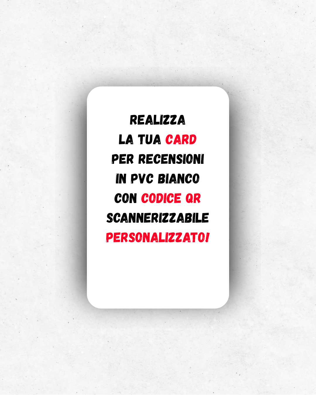 Card per Recensioni in PVC bianco
