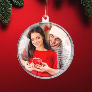 Sfera di natale trasparente