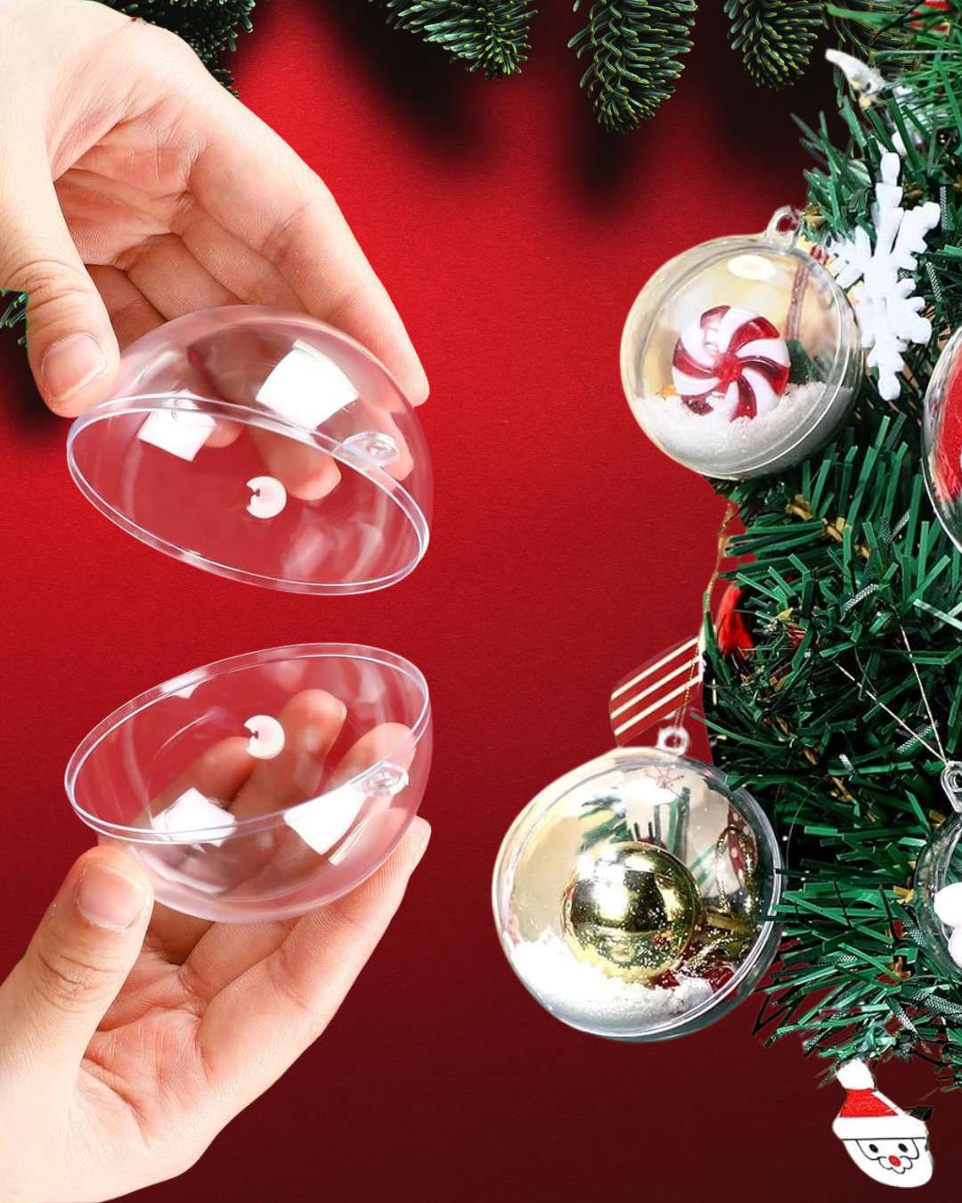 Sfera di natale trasparente - immagine 3
