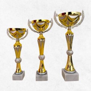 Tris di Coppe calice oro